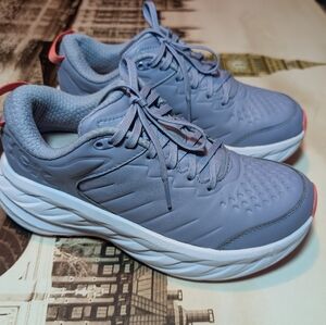 Hoka W Bondi SR Slip Resistant Moonlight Pale Dusk Running Shoes Women Size 8.5